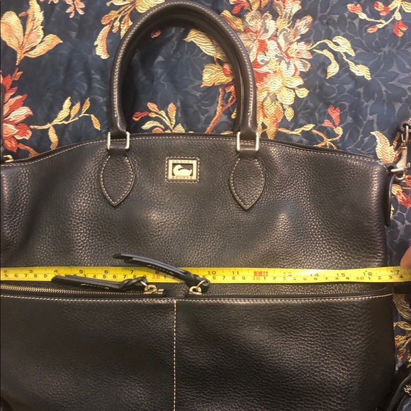 Dooney & Bourke large black leather satchel bag - Picture 5 of 7